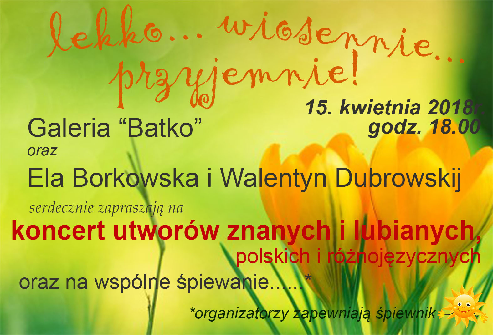 Read more about the article 15.04 Lekko…wiosennie…przyjemnie